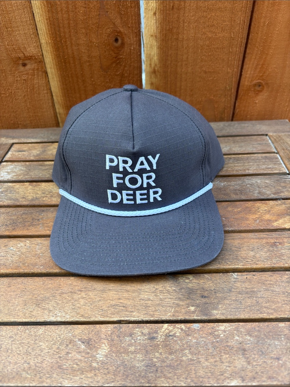 Burlebo Black Snapback Hat with White Embroidery